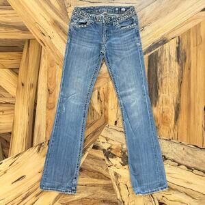 Miss Me JP4288ECB Bootcut Jeans 29x34 Embellished Bling Flap Pocket Y2K Western